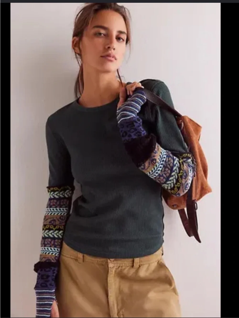 Free People-We the Free- All in Cuff Sweater